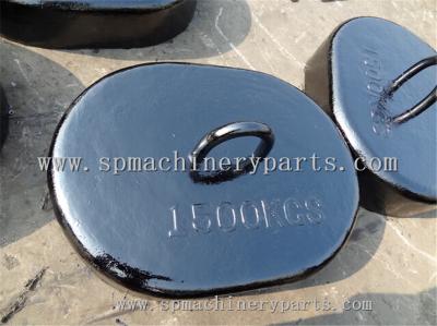 China Foundry Direct Supply From 1-5 Tonne Black Painting Oval Cast Iron Marine Sinker for sale