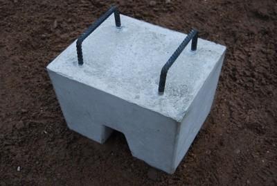 China China Foundry Marine Mooring Parts 40kg Concrete Weight Block With Handle for sale