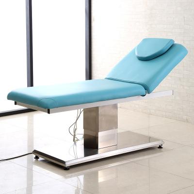 China Modern Salon Furniture Beauty Hospital Bed Electric Spa Facial Bed With 3 Electric Motors Adjustable Cosmetic Bed for sale