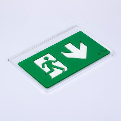 China Wholesale Household Emergency Lighting Charging LED Emergency Lights Emergency Light Plate Parts Acrylic Emergency Exit Sign Board for sale