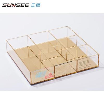 China Wholesale Custom Furniture Place Clear Plexiglass Clear Makeup Arrange Acrylic Serving Tray for sale