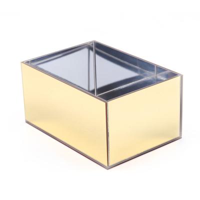 China Cheap acrylic mirror plexiglass clear mirror container jewelry storage cube boxes monocle sunglass acrylic display case for sale