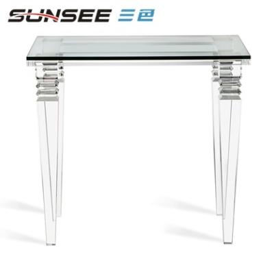 China Wholesale Custom Acrylic Table Console Table Clear Acrylic Transparent Table Modern Luxurious Living Room Dining / Or Office For Home for sale