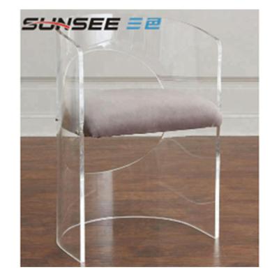 China Leisure plastic fashion perspex clear modern design living room convertible home dining chair acrylic transparent for sale