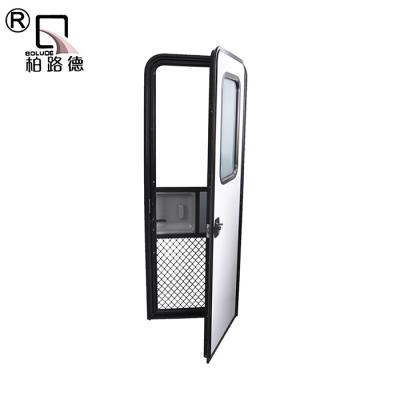 China RV Camper Powder Coating Main Entry Door With Customizable Screen for sale