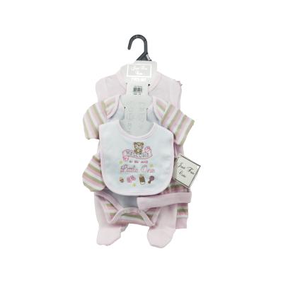 China High Quality 100% Interlock Anti-Shrink Cotton Animal Pattern 7 Pieces Pack Breathable Baby Clothing Set for sale