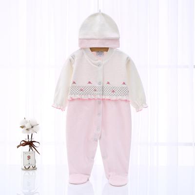 China Velvet Cotton Antibacterial Pink Cute Polyester All Season Baby Clothing High Quality Set for sale