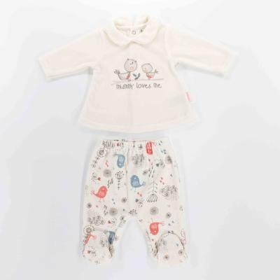 China Baby 245GSM Spring Drop Baby Clothes and Pants Set 2 Piece Anti-Shrink Velvet 2PCS Set Baby Newborn Infant Clothes for sale