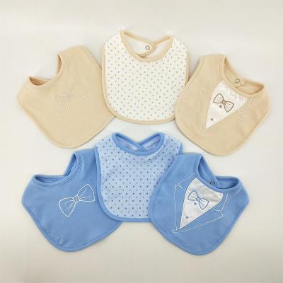 China Affordable and High Quality Soft Cotton Washable 3PC Baby Multicolor Cute 100% Bibs for sale