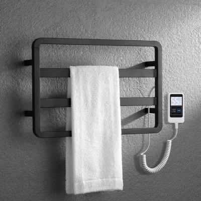 China KAIIY Wall Mounted Heated Towel Rack Electric Towel Warmer Bathroom Drying Rack Modern Towel Rack for sale