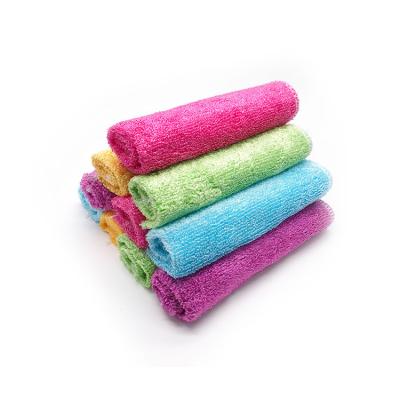 China Sustainable Striped Coral Striped Cotton Dish Towel Dishtowel Household Cleaning Cloth for sale