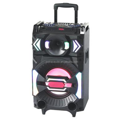 China New Wireless Active DJ Mixer Speaker System Box Speaker Karaoke Speaker Microphone for sale