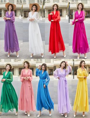 China wholesale Anti-Wrinkle Women's Printed Long Sheath and Ankle Casual Pleated Skirts for Spring and Autumn in 2023 for sale