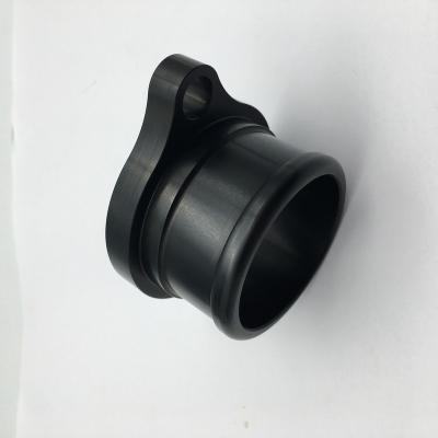 China Turbo Outlet Tube Aluminum CNC Machining High Precision CNC Turning Milling Parts Customized Aluminum 6061-T6 Anodized Black Matte for sale