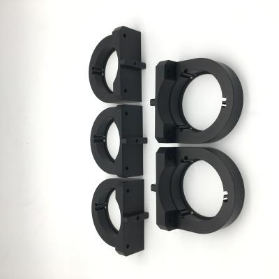 China Aluminum CNC Milling Sliding Mirror Bracket Aluminum Parts 6061-T6 Anodized Black High Precision for sale