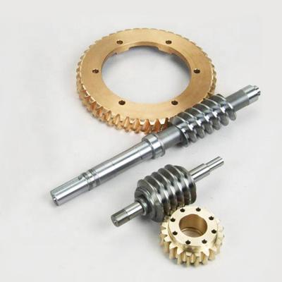 China High Precision Aluminum Custom Machining Wheel Worm Gear Worm Brass Shaft for sale