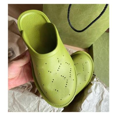 China Breathable G Brand 2022 Luxury Women's Sandals Slides Low Heel Slippers Clogs Shoes Garden Shoes With Box for sale