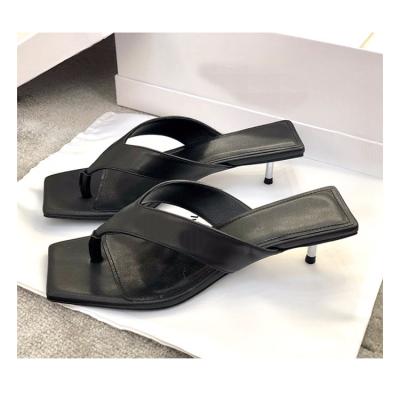 China CUSHIONING B brand luxury women's sandals ladies high heel slippers 2021 high heels shoes for ladies slide beach flip flops for sale