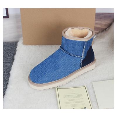 China Wholesale 2020 Winter Color Warm Boots Real Wool Thermal Warm Fashion High Bow Women's Snow Boots for sale