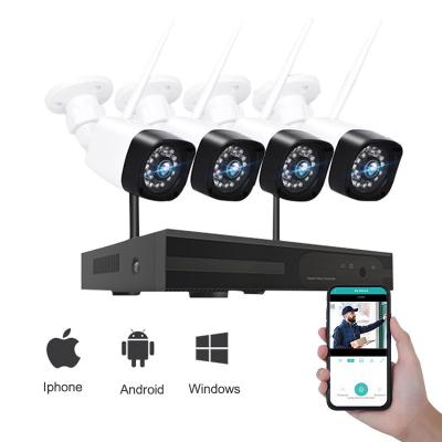 China 3MP 1296P 4CH Nvr Kit Wifi Cctv Set System Wireless Home Security Camera Surveillance System for sale