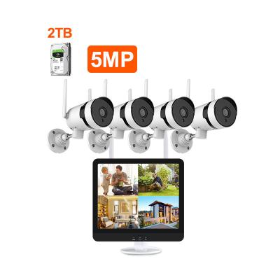 China 8CH 5MP Dual WiFi NVR Wireless Security Camera System Cctv With 2TB Hard Drive for sale