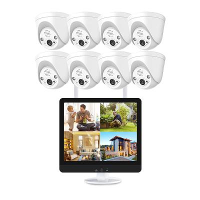 China 5MP Dome Cctv surveillance Camera Kit Home Security Camera System Wireless With 12.5 Inch Monitor for sale