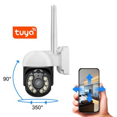 China Tuya App color night vision wifi cctv camera wireless outdoor dome security ip camera for sale