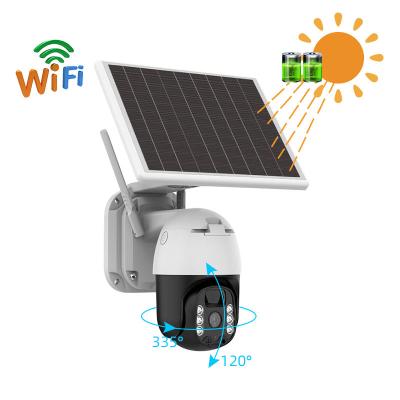 China 1296P 3MP WiFi wireless solar surveillance camera PTZ Waterproof outdoor solar security camera system for sale