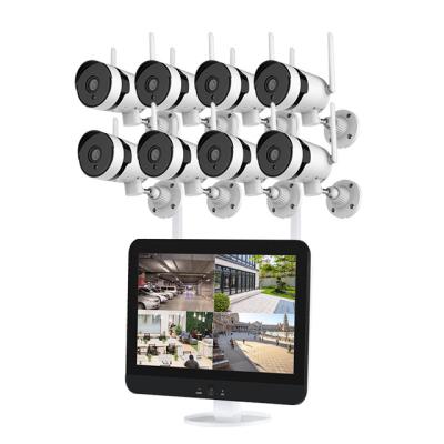 China 3mp 8ch water proof nvr outdoor 8 wifi wireless cctv ip system ptz camera kit for sale