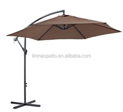 China Cantaliever Brown 9ft Modern Patio Umbrella for sale