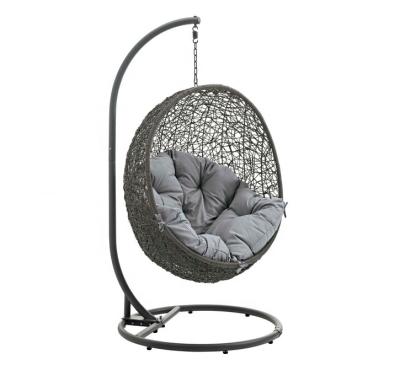 China Modern Outdoor Patio Swing Chair with Stand, Gray for sale