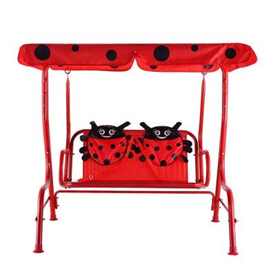 China Modern Kids 2 Person Patio Swing Chair Kids Porch Bench Canopy Yard Furniture Red - Oxford Cloth Material for sale