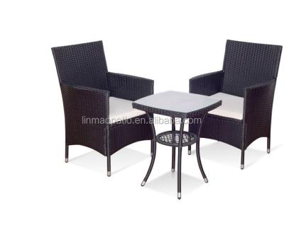 China Modern Garden 3-Piece Modern Rattan Wicker Furniture Set for sale