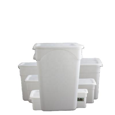 China Recyclable ContainerPC 2L-22L Round Food Storage Containers PC PP Ingredient Barrel Kitchen Plastic Sustainable Commercial Food Storage Bin for sale