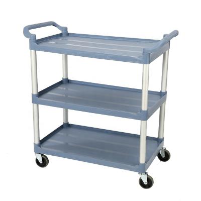 China Factory Price3-tier Plastic Hotel Cart Beverage Food Transport Supply Service Bus Restaurant Serving Trolley Serving Trolley for sale