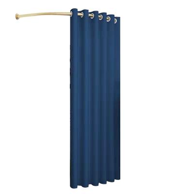 China Wholesale Online Shopping Malls Professional Design Pole C View Fitting Room Luxury Golden Curtain for sale