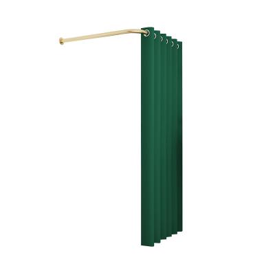 China Shopping Malls Factory Price Finely Processed Modern Material Gold Cloakroom Curtain Bracket L for sale