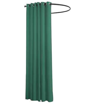 China Shopping Malls Hot Selling High Quality Luxury Finely Processed Drapes Fabric Dressing Room Black U Curtain for sale