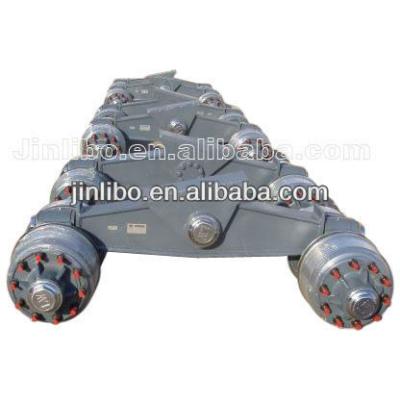 China Rigid Trailer Parts Bogie Axle Suspension 16 Wheel Trailer Suspension for sale