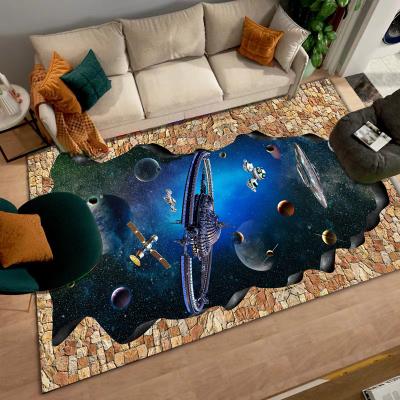 China Modern Living Room Non-Slip Blanket Carpet Art Design 3d Floor Soft Shaggy Carpet Cushion Washable Kids Blanket for sale