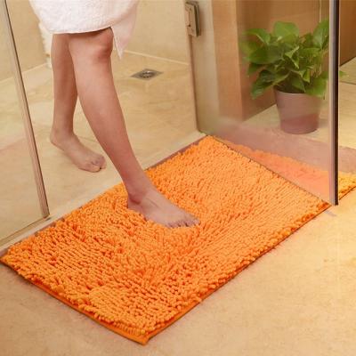 China Hot-sale Washable Toilet Mat Door Mat Chenille Bath Mat Bathroom Cover Shower Mat for sale