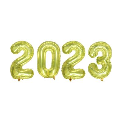 China Wholesale32Inch Nylon Crystal Jelly Helium Digital Number Balloon 2023 Graduates Celebration And New Years Party Decoration Balloon for sale