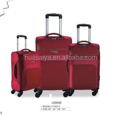 China NYLON WITH EVE New design 4 piece Trolley Suitcase Red Artist Trolley bag for sale