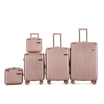 China Luxury woman pink luggage set suitcase  reiskoffer  series bagages hardside expandable spinner luggage for sale