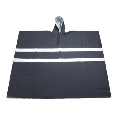 China Durable Army 190T With PVC Coating Military Raincoat Ponchos With Reflective Tape for sale