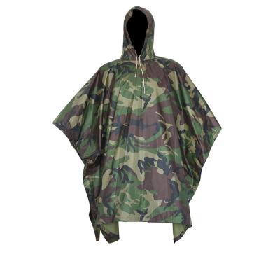 China Durable Raincoat Military Army Camouflage Waterproof Coating Outdoor Poncho for sale