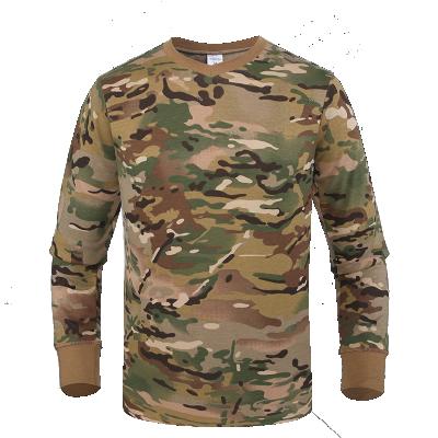 China Military 100% Cotton Anti-pilling Cotton Camouflage Long Sleeve T-shirt Multiple Sleeve Military T-shirt Full Sleeve for sale