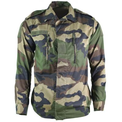 China Anti-UV Custom Army Camouflage Zipper F1 F2 Chest French Military Uniform for sale