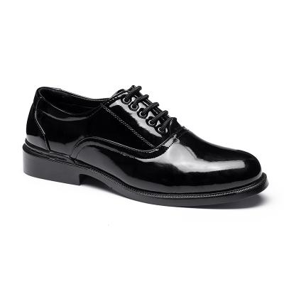 China Shiny Black Genuine Military Officer Anti-skid Leather Shoe Shoe for sale