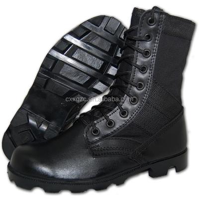 China Custom Made Black Genuine Leather Anti-skid Jungle Combat Boots Military Army Tactical Boots for sale